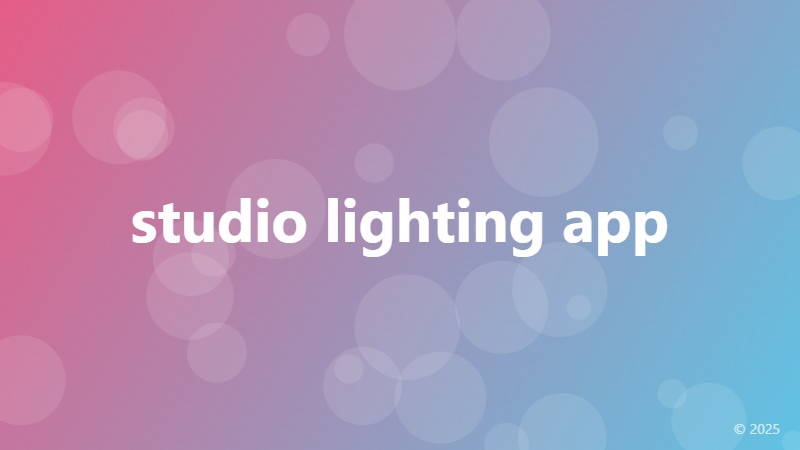 studio lighting app