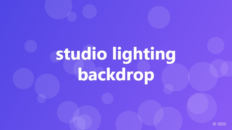 studio lighting backdrop