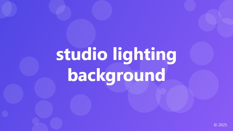 studio lighting background