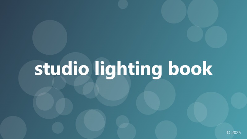 studio lighting book