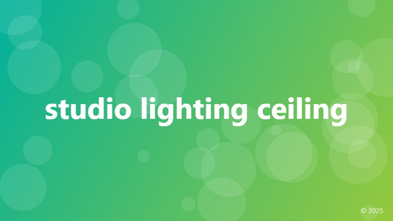 studio lighting ceiling