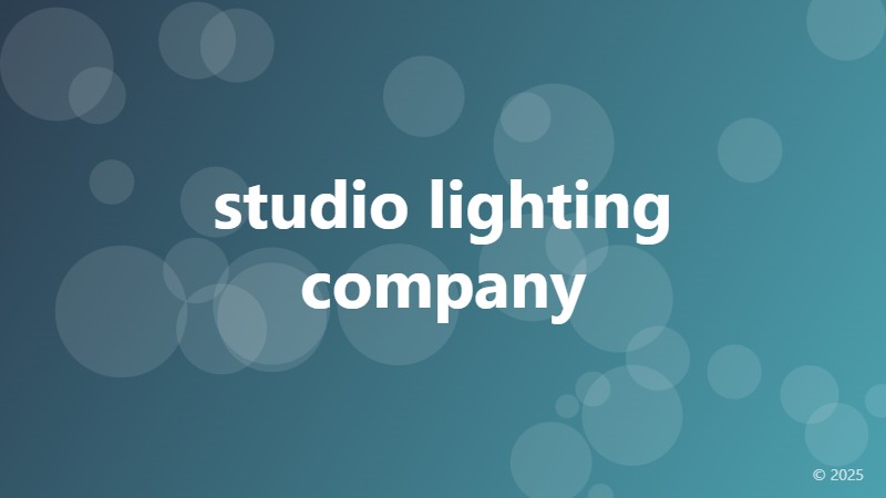 studio lighting company