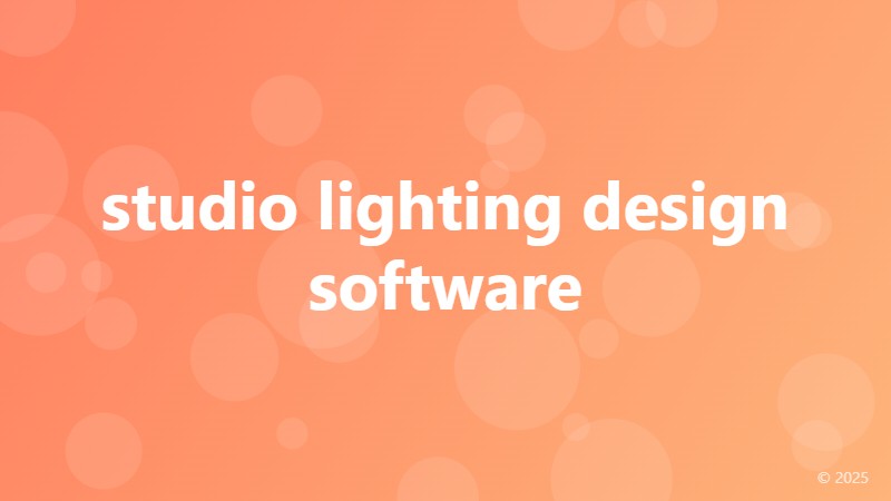 studio lighting design software