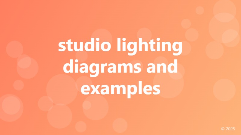 studio lighting diagrams and examples