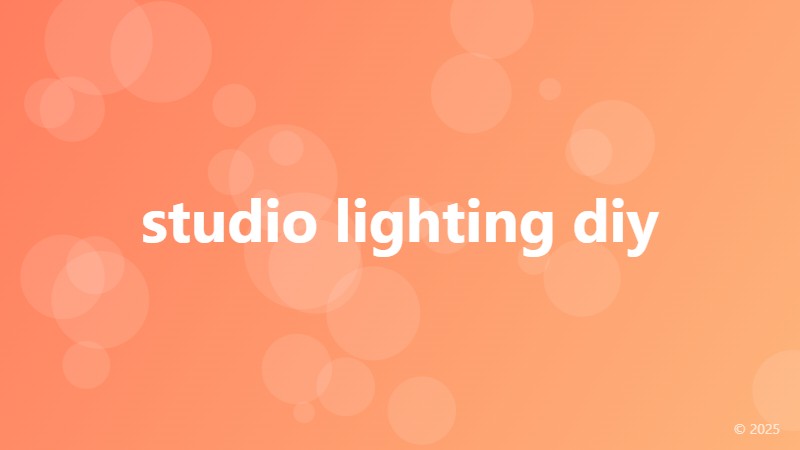 studio lighting diy