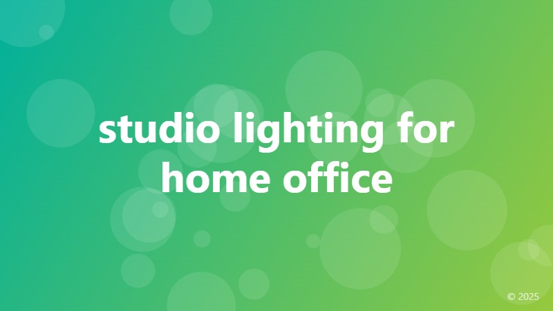 studio lighting for home office