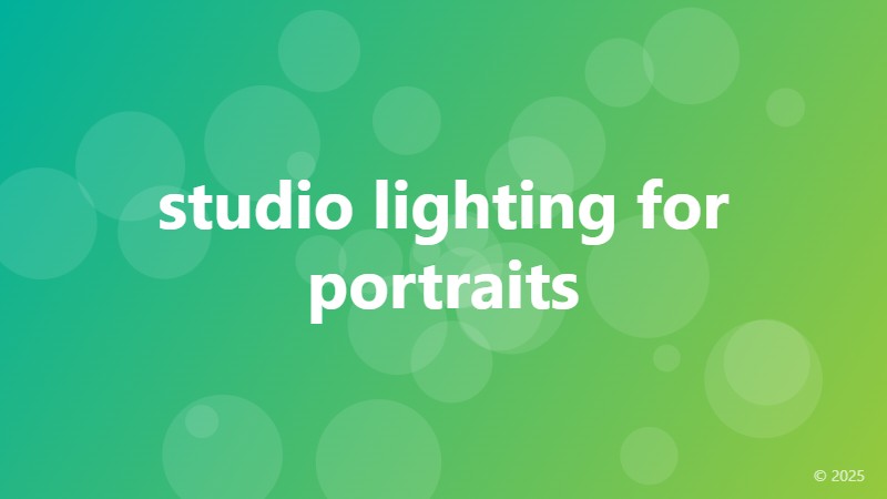 studio lighting for portraits