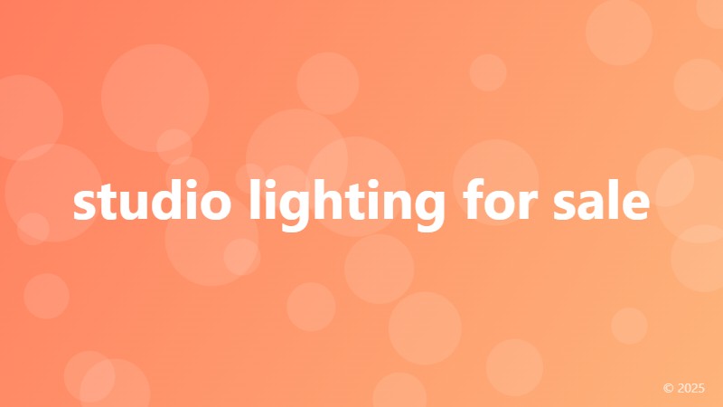studio lighting for sale