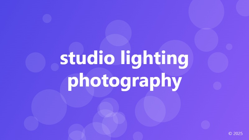 studio lighting photography