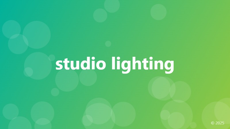 studio lighting