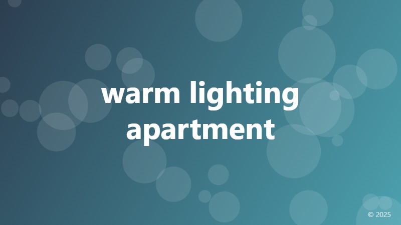 warm lighting apartment